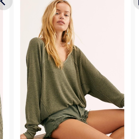 Free People Sweaters - FREE PEOPLE army sage oversized sweater size S